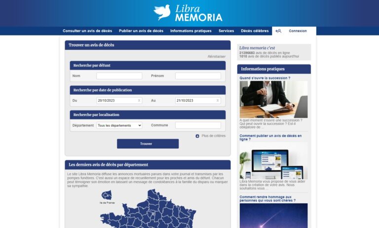 Libra Memoria : Comment annoncer et commémorer les disparus en ligne