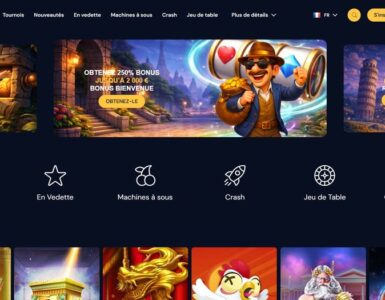 Homepage hero with three promotional banners for an online casino and a dark navigation bar color scheme at the top of the page. (informative)
